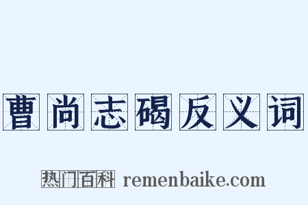 曹尚志碣反义词是什么意思的图片